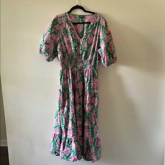 Meadow Rhodes Tropical print Maxi Dress SZ XL - Picture 1 of 5